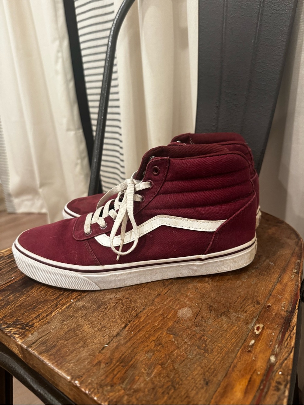 Vans Burgundy Wine High Top Sneakers Women’s Size 10